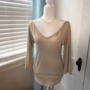 Gold shimmer blouse